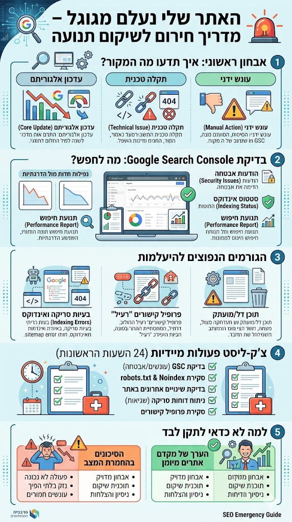 האתר נעלם מגוגל הסבר מקיף