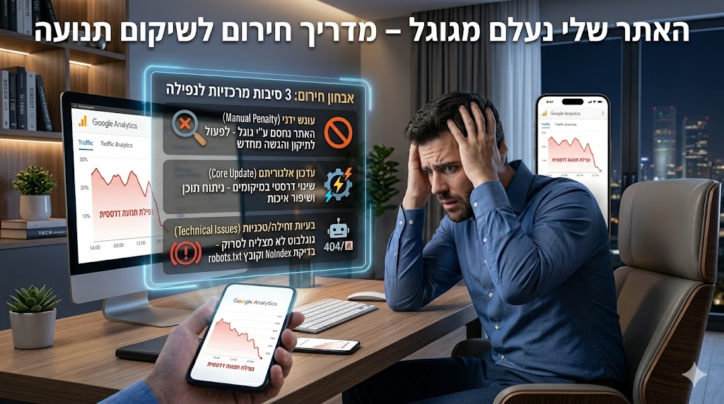 האתר נעלם מגוגל